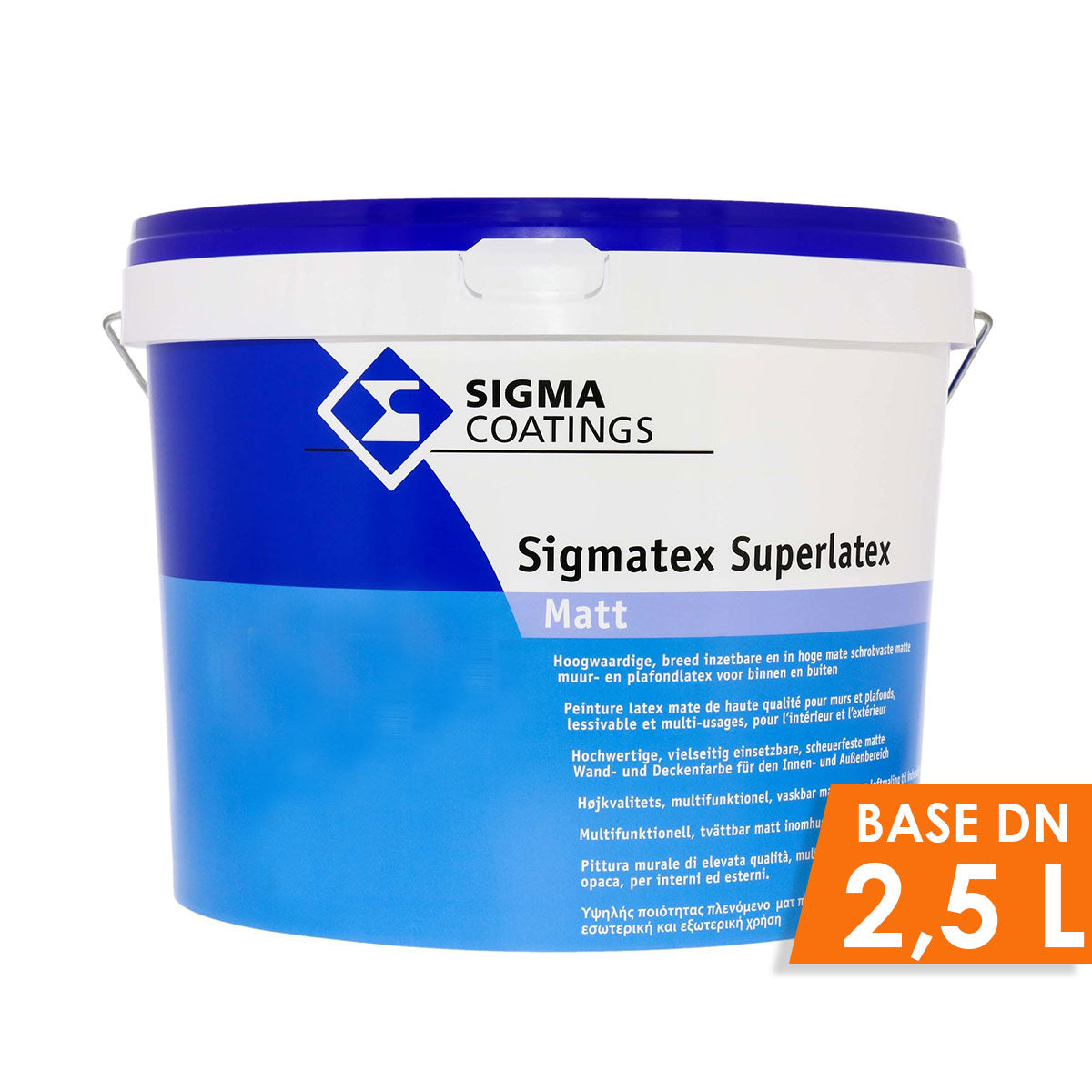 SIGMATEX SUPERLATEX MATT BASE DN 2,5L, Debrico, magasin de matériaux de construction à Bruxelles