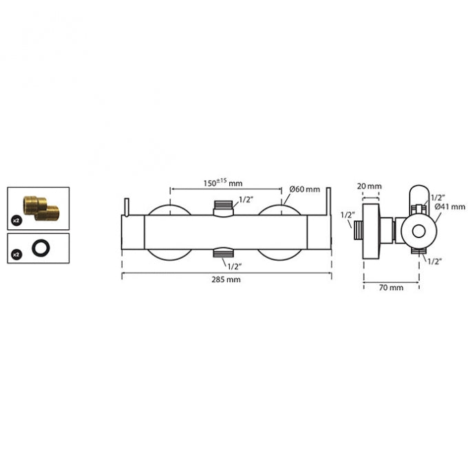 ROUND MECHANICAL MIXER HIGH OUTLET 1 2