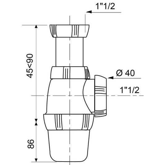 SP3213 SIPHON D'EVIER REGLABLE NF