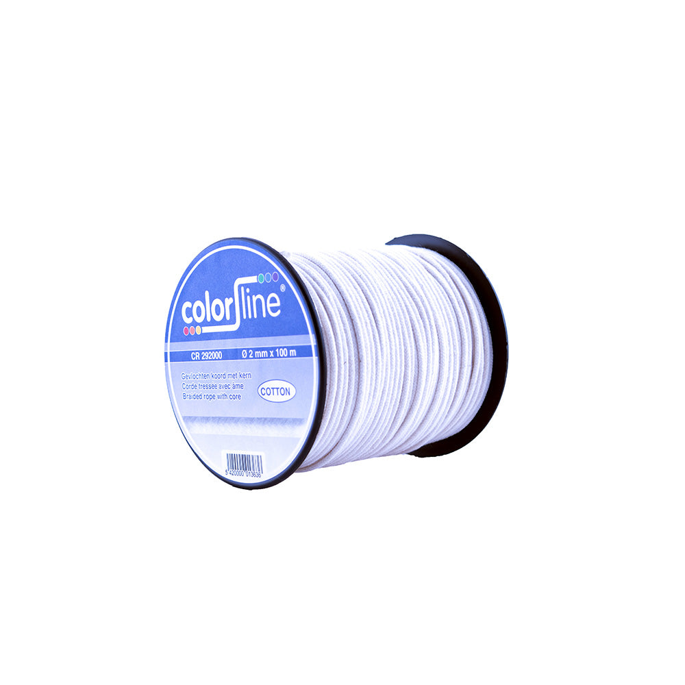 CORDE EN COTON 2,5 MM X 100 M TRESSÉE AVEC ÂME