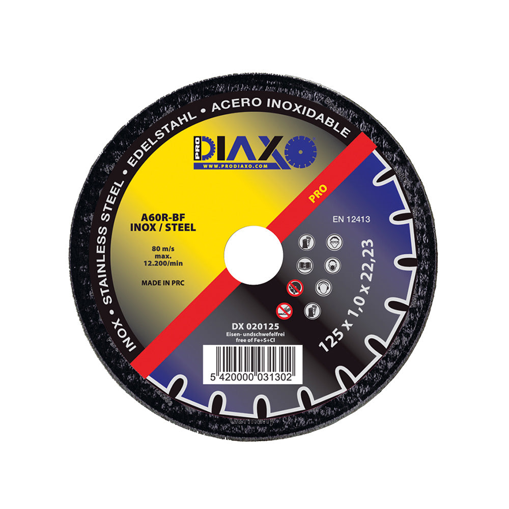 DISQUE ABRASIF INOX Ø 115 x 1,0 MM A60R-BF / PRO CONSTRUCTION