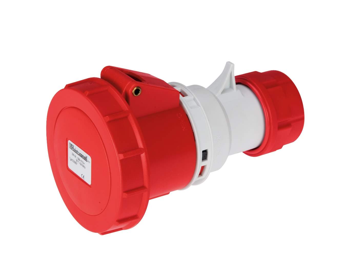 Debrico, magasin de matériaux de construction sur Bruxelles, FICHE FEMELLE IP67 380V 3P+T 16A INDUSTRIELLE,
