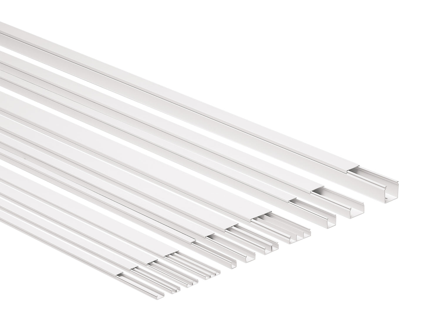 GOULOTTE RAL9001 25X25 1 COMPART. PVC 2M