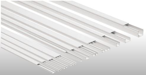 RAL9001 40X17 2 COMPARTMENTS PVC CHUTE 2M