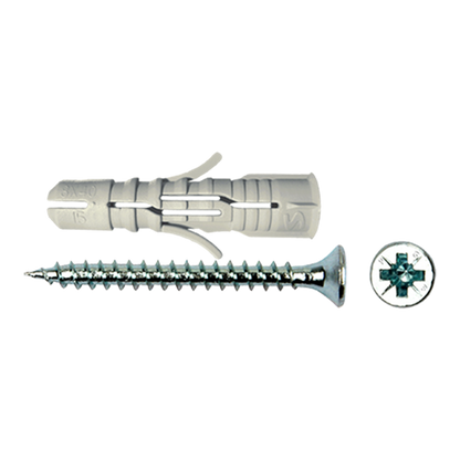 Cheville SMART nylon gris +vis TF Ø5x60 50 pcs, Debrico, magasin de matériaux de construction sur Bruxelles
