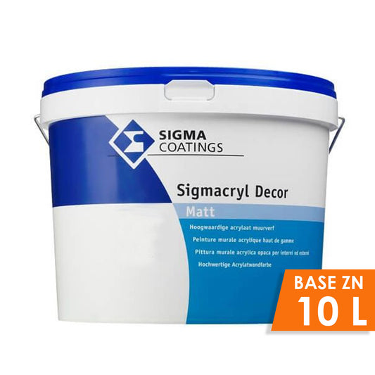 SIGMACRYL DECOR MATT BASE ZN 10L, Debrico, magasin de matériaux de construction à Bruxelles