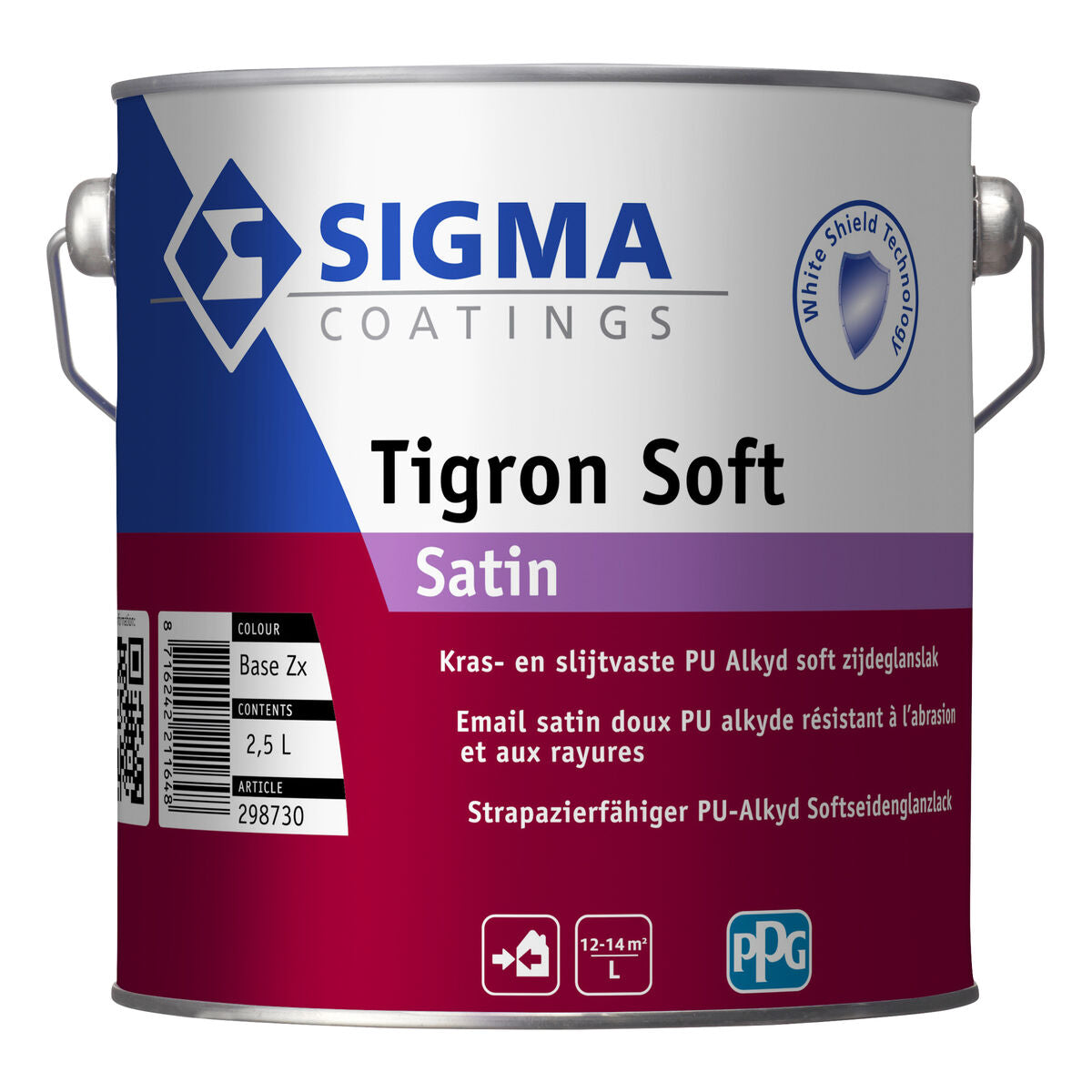 SIGMA TIGRON SOFT SATIN BASE ZX 2,5L Debrico magasin de matériaux de construction sur Bruxelles, 