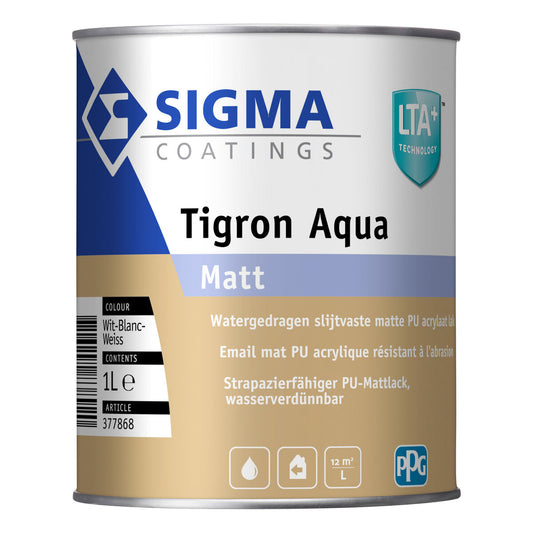 SIGMA TIGRON AQUA MATT BLANC   1L, Debrico magasin de matériaux de construction à Bruxelles