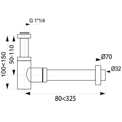 LINEIS MINI DESIGNER BRASS SIPHON 