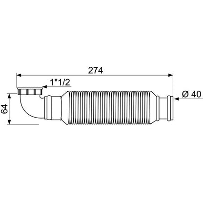 SENZO SINK SIPHON 1"1/4 D32 