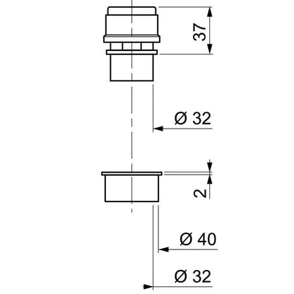 VP15 ANTI-VACUUM STRAIGHT TUBE FOR D32 OR D4 