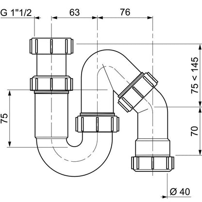 SP3250 SIPHON S SORTIE VERTICALE OU ORIENTABLE 360°, Debrico, magasin de matériaux de construction sur Bruxelles