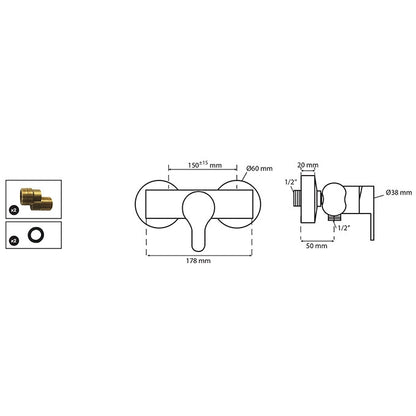 ROUND MECHANICAL MIXER 1 LOW OUTLET 1 