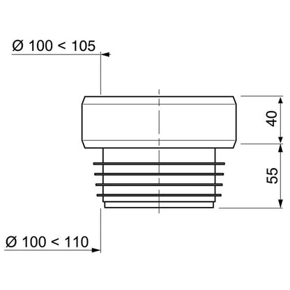 RA372 SORTIE DE CUVETTE DROITE D110,Debrico, magasin de matériaux de construction sur Bruxelles, 