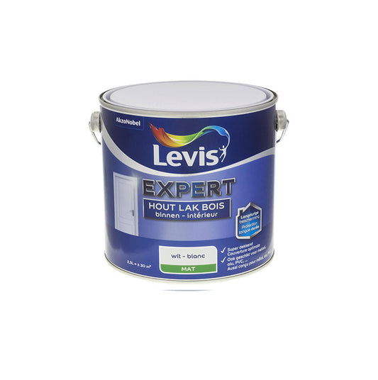 PEINTURE INTERIEURE MATE LEVIS EXPERT 2.5L 0001-Blanc pur, Debrico, magasin de matériaux de construction sur Bruxelles
