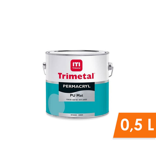 TRIMETAL PERMACRYL PU MAT 001 0.5L, Debrico, magasin de matériaux de construction sur Bruxelles