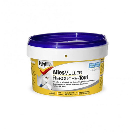 POLYFILLA REBOUCHE-TOUT 500 gr, Debrico, magasin de matériaux de construction sur Bruxelles