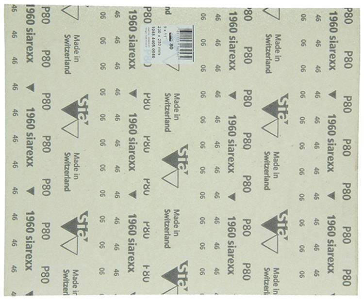 Debrico, magasin de matériaux de construction sur Bruxelles, SIA FEUILLE JAUNE GRAIN 80 - 230 x 280 mm,