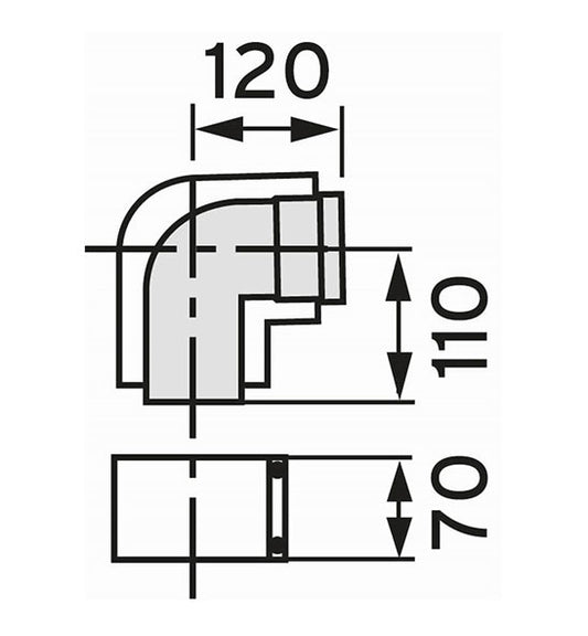 COUDE VAILLANT 90° Ø80/125 , Debrico, magasin de matériaux de construction sur Bruxelles