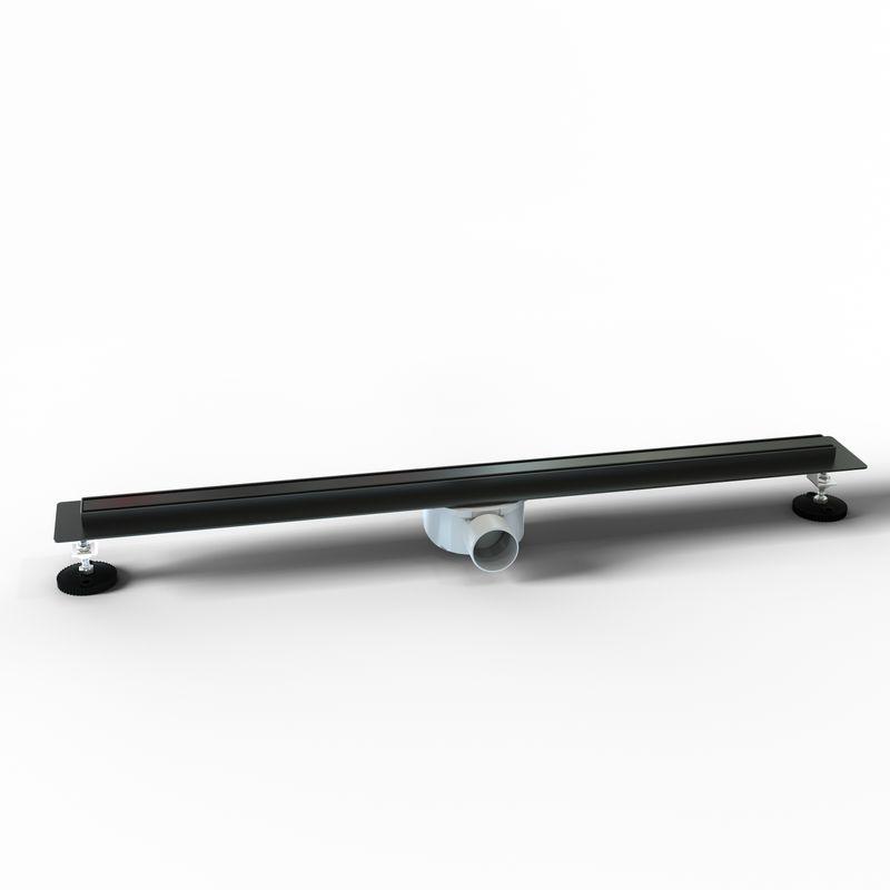 ALONI CANIVEAU DE DOUCHE NOIR MAT 80 CM DESIGN, CREAVIT, Debrico, magasin de matériaux de construction sur Bruxelles et Laeken