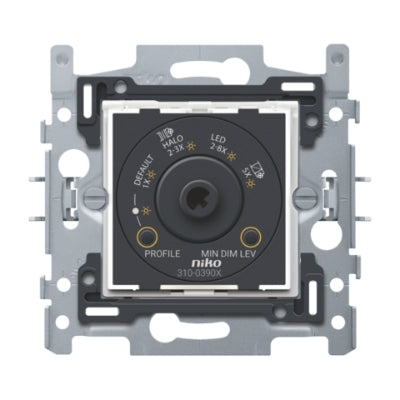 UNIVERSAL ROTARY DIMMER SWITCH WITH 2-WIRE INTERFERENCE SUPPRESSION 3-300W 