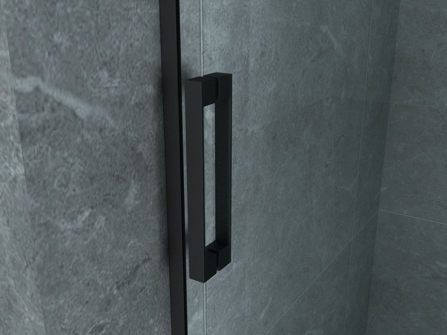 SLIDING SHOWER DOOR 8 MM 1200 X 1950 CM MATT BLACK PROFILE