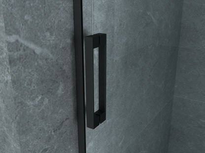 SLIDING SHOWER DOOR 8 MM 1200 X 1950 CM MATT BLACK PROFILE