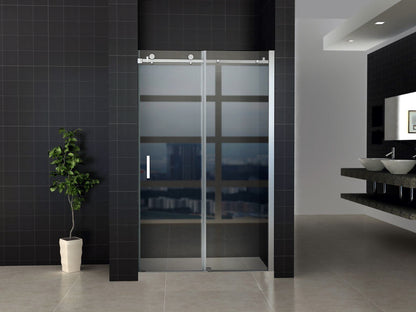 SLIDING SHOWER DOOR 8 MM 1200 X 1950 CM CHROME PROFILE