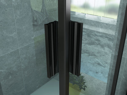 CABINE DE DOUCHE 6 MM 800 X 800 X 1950 CM PROFIL MAT NOIR, Debrico, magasin de matériaux de construction sur Bruxelles