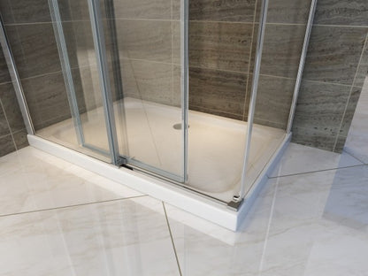 CABINE DE DOUCHE COULISSANTE 8 MM 900 X 1200 X 1950 CM PROFIL CHROME, Debrico, magasin de matériaux de construction sur Bruxelles