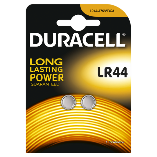 PILE BOUTON DURACELL LR44 2PC