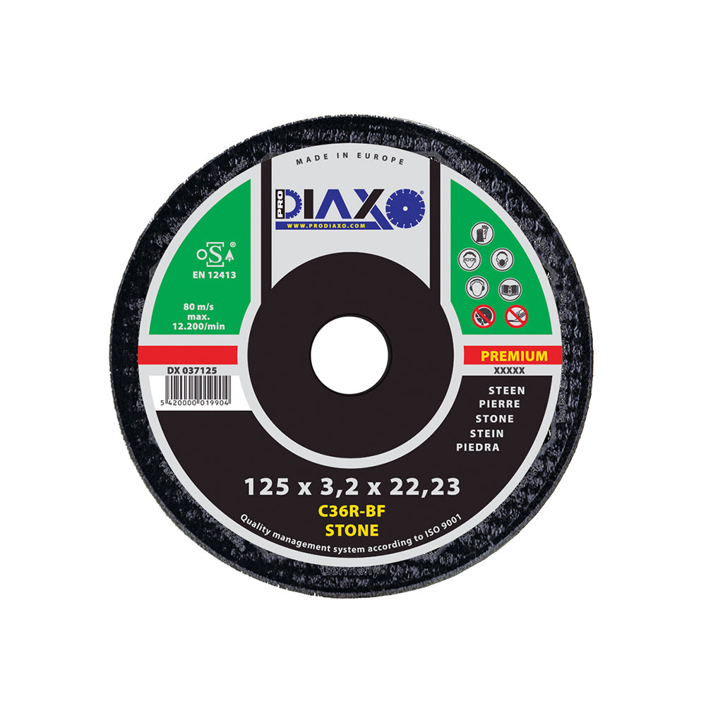 DISQUE ABRASIF PIERRE Ø 125 x 3,2 MM C36R-BF / PREMIUM CONSTRUCTION, Debrico, magasin de matériaux de construction sur Bruxelles