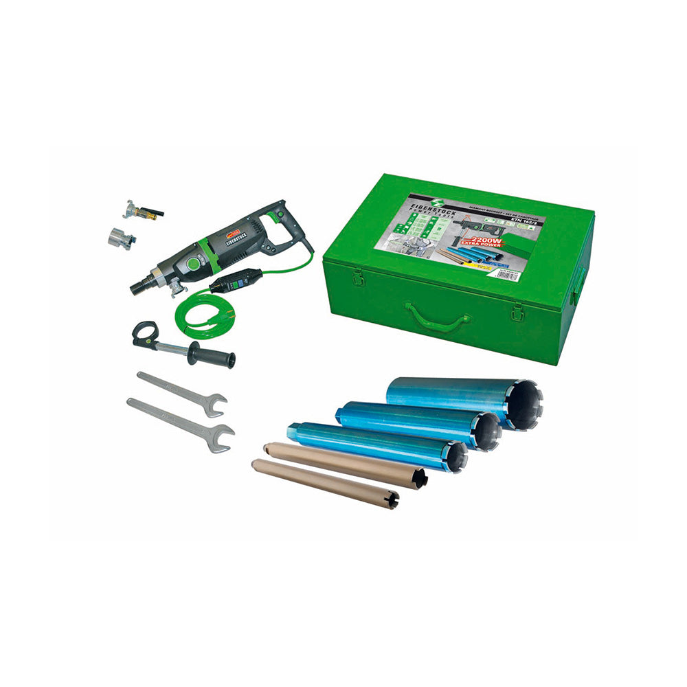 SET CAROTTEUSE DIAMANT - ETN 162/3 + 5 COURONNES 5/4" + 3 COURONNES 1/2" & COFFRE