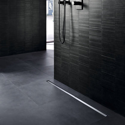 GRILLE POUR CANIVEAU DE DOUCHE EN VERRE NOIR 100 CM, Debrico, magasin de matériaux de construction sur Bruxelles