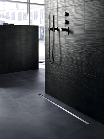 GRILLE POUR CANIVEAU DE DOUCHE EN VERRE NOIR 100 CM, Debrico, magasin de matériaux de construction sur Bruxelles