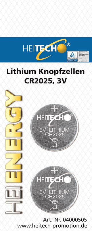 PILE BOUTON LITHUM CR2025